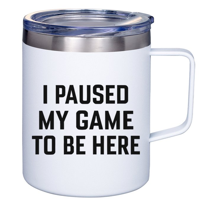 Nikola Jokić I Paused My Game To Be Here 12oz Stainless Steel Coffee Mug