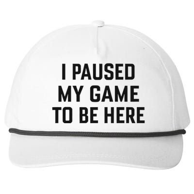 Nikola Jokić I Paused My Game To Be Here Snapback Five-Panel Rope Hat