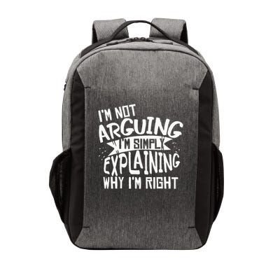 Novelty Joke I'm Not Arguing I'm Explaining Vector Backpack