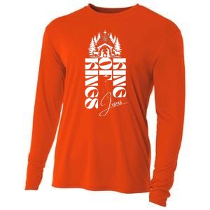 Nativity Jesus King Of Kings Christmas Cooling Performance Long Sleeve Crew