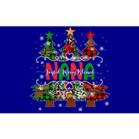 Nana Joyful Merry Blessed Christmas Trees Buffalo Plaid Xmas Gift Bumper Sticker