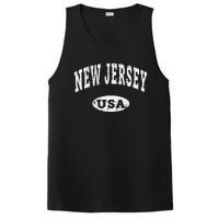 New Jersey Nj Vintage Distressed Usa PosiCharge Competitor Tank