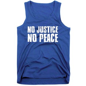 No Justice No Peace Black Lives Matter Pride Protest Gift Tank Top