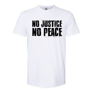 No Justice No Peace Black Lives Matter Pride Protest Gift Softstyle CVC T-Shirt