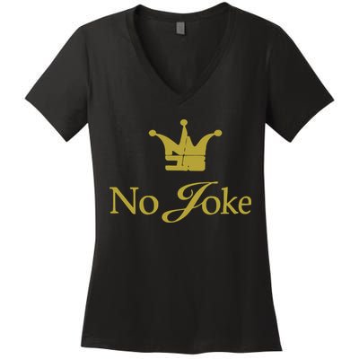 Nikola Jokic No Joke Women's V-Neck T-Shirt