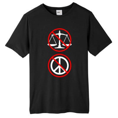 No Justice No Peace Symbols Black Lives Matter Protest Funny Gift Tall Fusion ChromaSoft Performance T-Shirt