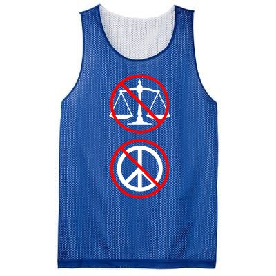 No Justice No Peace Symbols Black Lives Matter Protest Funny Gift Mesh Reversible Basketball Jersey Tank