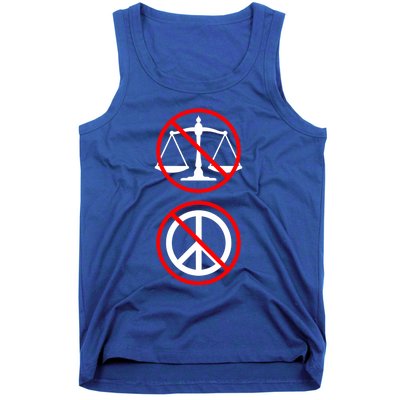 No Justice No Peace Symbols Black Lives Matter Protest Funny Gift Tank Top