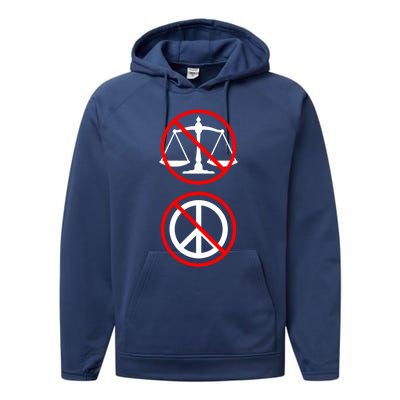 No Justice No Peace Symbols Black Lives Matter Protest Funny Gift Performance Fleece Hoodie