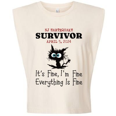 New Jersey Nj Earthquake Survivor IM Fine Everythings Fine Garment-Dyed Women's Muscle Tee