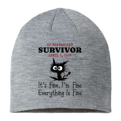 New Jersey Nj Earthquake Survivor IM Fine Everythings Fine Sustainable Beanie