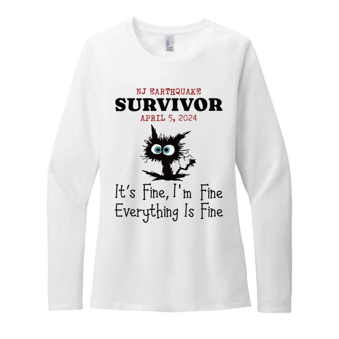 New Jersey Nj Earthquake Survivor IM Fine Everythings Fine Womens CVC Long Sleeve Shirt