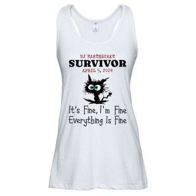 New Jersey Nj Earthquake Survivor IM Fine Everythings Fine Ladies Essential Flowy Tank