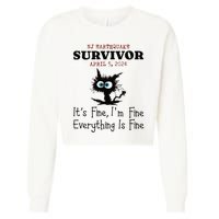 New Jersey Nj Earthquake Survivor IM Fine Everythings Fine Cropped Pullover Crew