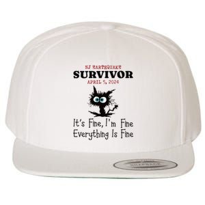 New Jersey Nj Earthquake Survivor IM Fine Everythings Fine Wool Snapback Cap