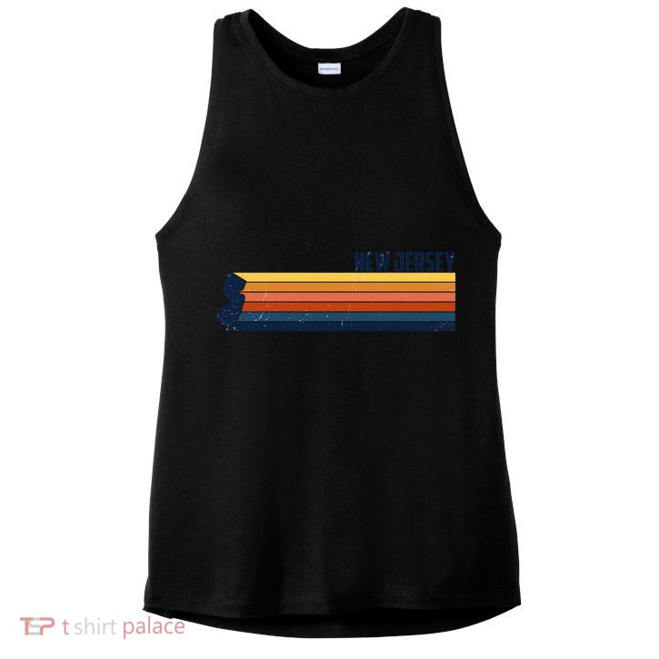 Retro Vintage New Jersey Ladies PosiCharge Tri-Blend Wicking Tank
