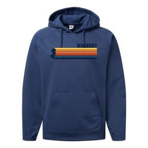 Retro Vintage New Jersey Performance Fleece Hoodie