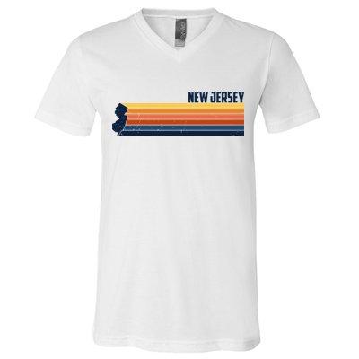 Retro Vintage New Jersey V-Neck T-Shirt