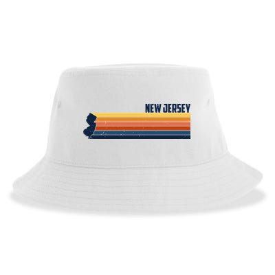 Retro Vintage New Jersey Sustainable Bucket Hat