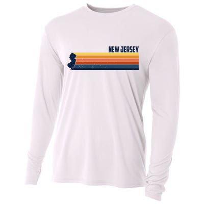 Retro Vintage New Jersey Cooling Performance Long Sleeve Crew