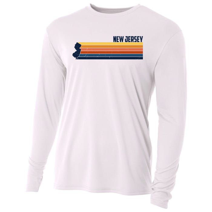 Retro Vintage New Jersey Cooling Performance Long Sleeve Crew