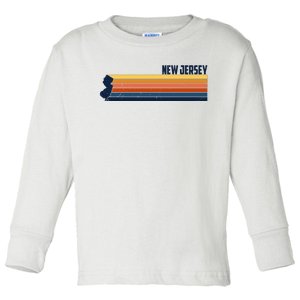 Retro Vintage New Jersey Toddler Long Sleeve Shirt