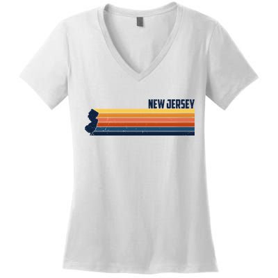 Retro Vintage New Jersey Women's V-Neck T-Shirt