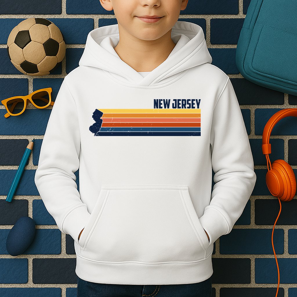 Retro Vintage New Jersey Kids Hoodie