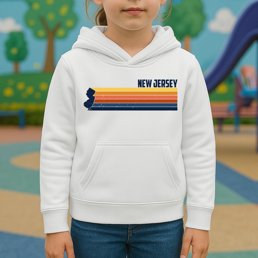 Retro Vintage New Jersey Kids Hoodie