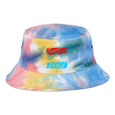 No Justice No Peace Tie Dye Newport Bucket Hat