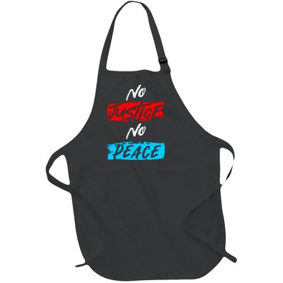 No Justice No Peace Full-Length Apron With Pockets