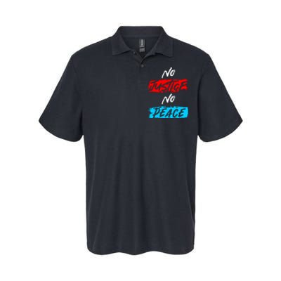 No Justice No Peace Softstyle Adult Sport Polo