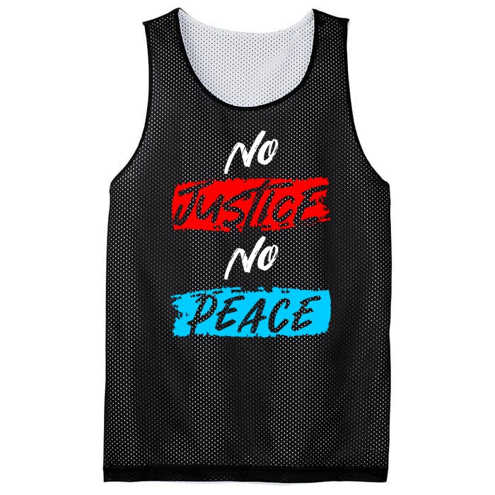 No Justice No Peace Mesh Reversible Basketball Jersey Tank