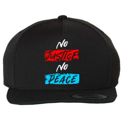 No Justice No Peace Wool Snapback Cap