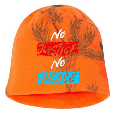 No Justice No Peace Kati - Camo Knit Beanie