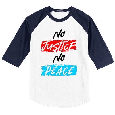 No Justice No Peace Baseball Sleeve Shirt