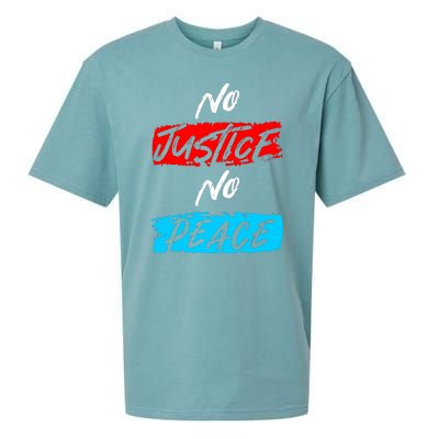 No Justice No Peace Sueded Cloud Jersey T-Shirt