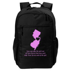 New Jersey Nj Girl State Map Heart Pride Funny Cute Daily Commute Backpack