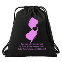 New Jersey Nj Girl State Map Heart Pride Funny Cute Drawstring Bag