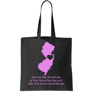 New Jersey Nj Girl State Map Heart Pride Funny Cute Tote Bag