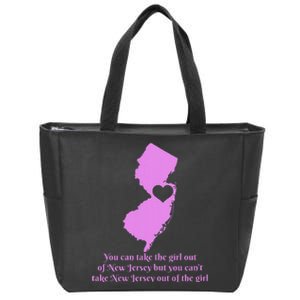 New Jersey Nj Girl State Map Heart Pride Funny Cute Zip Tote Bag