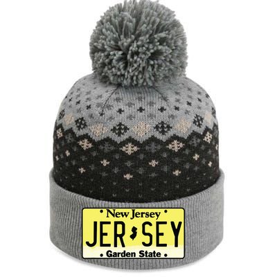 New Jersey Nj License Plate Classic The Baniff Cuffed Pom Beanie