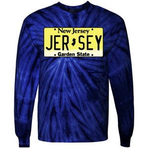 New Jersey Nj License Plate Classic Tie-Dye Long Sleeve Shirt