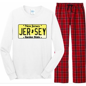 New Jersey Nj License Plate Classic Long Sleeve Pajama Set