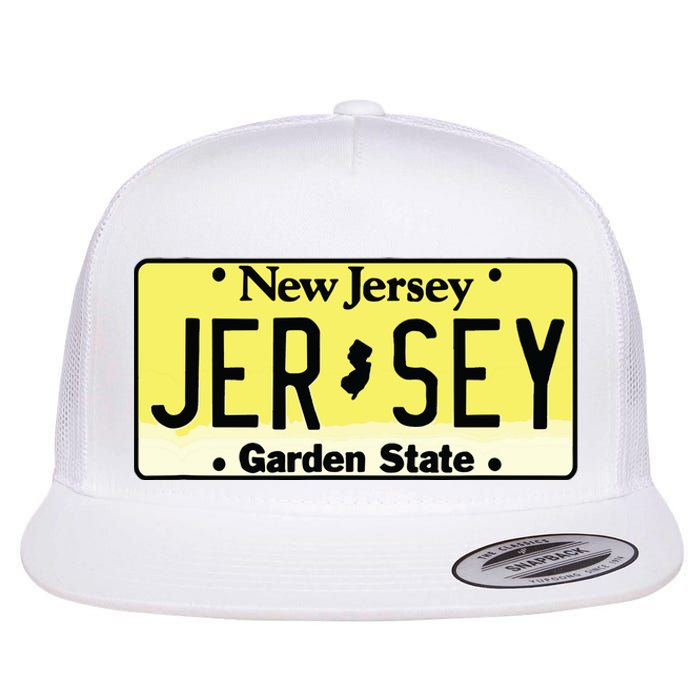 New Jersey Nj License Plate Classic Flat Bill Trucker Hat