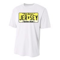 New Jersey Nj License Plate Classic Performance Sprint T-Shirt