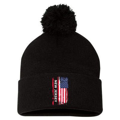 New Jersey Nj State Pom Pom 12in Knit Beanie