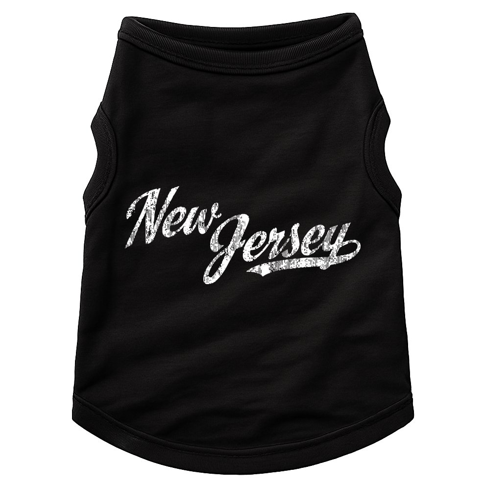New Jersey Nj Vintage Sports Script Retro Doggie Tank