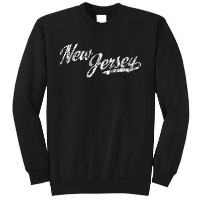 New Jersey Nj Vintage Sports Script Retro Sweatshirt