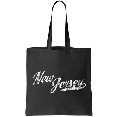 New Jersey Nj Vintage Sports Script Retro Bag